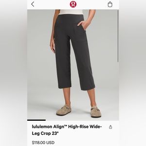 High Rise Wide Leg Crop